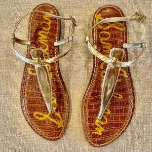 Sam Edelman Gold Gigi Thong Sandal